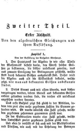1. Von der Auflösung der Aufgaben überhaupt.