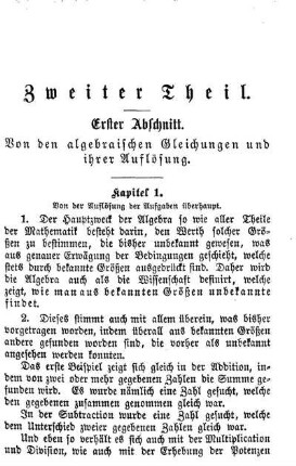 1. Von der Auflösung der Aufgaben überhaupt.