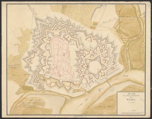 Plan der Stadt und Citadelle von Wesel