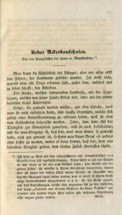Ueber Ackerbauschulen.