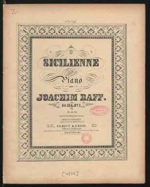 Sicilienne : pour le piano : op. 164, no 1