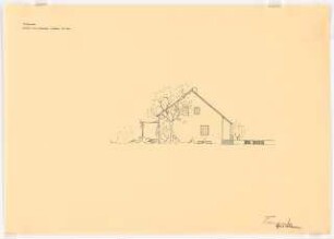 Pfarrhaus: Ansicht vom Kirchplatz 1:100