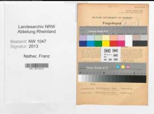 Entnazifizierung Franz Nather , geb. 13.10.1898 (Rektor)
