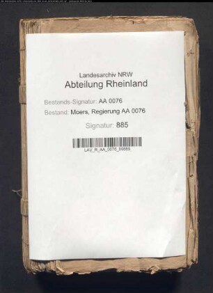 Prozesstabellen der Regierung zu Moers