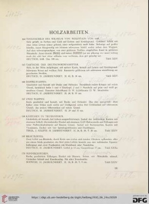 Holzarbeiten (Nr. 164-204)