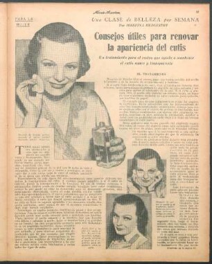 Consejos útiles para renovar la apariencia del cutis : Una clase de belleza por semana