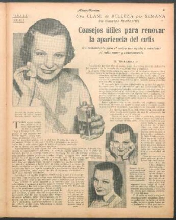 Consejos útiles para renovar la apariencia del cutis : Una clase de belleza por semana