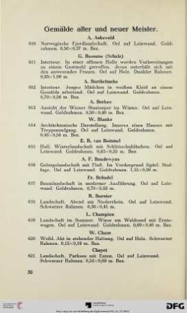 Gemälde alter und neuer Meister (Nr. 610-727/736)
