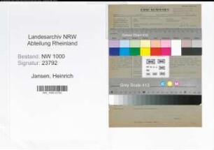 Entnazifizierung Heinrich Jansen, geb. 19.01.1893 (Postassistent)