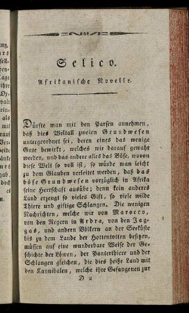 Selico. Afrikanische Novelle.