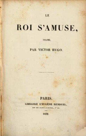 Le roi s'amuse : drame
