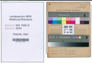 Entnazifizierung Karl Koenen , geb. 04.01.1904 (Arbeiter)