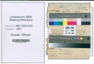 Entnazifizierung Wilhelm Kreuder , geb. 03.11.1885 (Lehrer)
