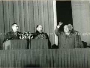 Begrüßungskundgebung für Nikita Chruschtschow in der Stalinallee