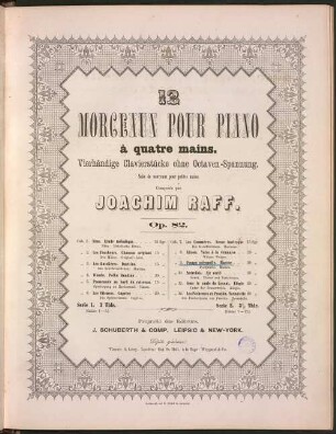 12 Morceaux : pour pianoforte à 4 ms. ; suite de morceaux pour petites mains ; op. 82. 9. Pompe solenelle : Marche. - Pl.-Nr. 3898. - 15 S.