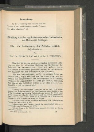 Mitteilungen aus dem agrikultur-chemischen Laboratorium der Universität Göttingen.