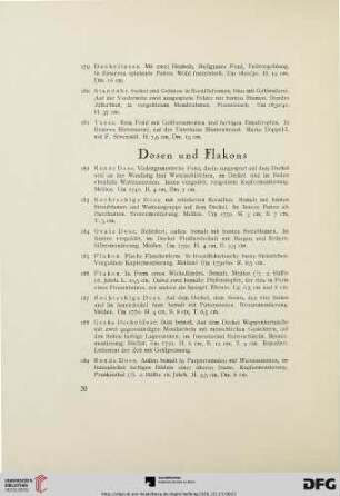 Dosen und Flakons (Nr. 182-203)