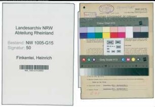 Entnazifizierung Heinrich Finkentei , geb. 16.11.1889 (Kaufm.Angestellter)