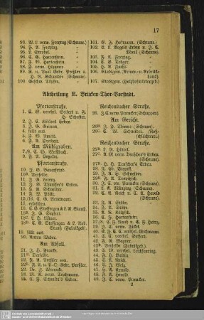 Abhteilung E. Brücken-Thor-Vorstadt