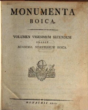 Monumenta Boica, 22. Monumenta San-Ulricana