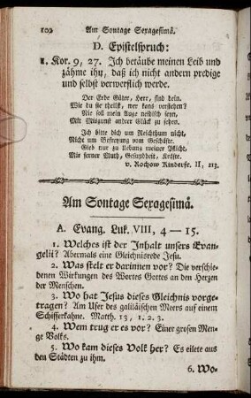 Am Sontage Sexagesimä.