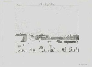 Ansicht vom Max-Joseph-Platz in München mit dem Palais Toerring-Jettenbach, Kupferstich, um 1805 : Max-Joseph-Platz. - [S.l. : s.n., 1805]. - 1 Kunstbl.: Kupferstich ; 18 x 11 cm , - Aus: Polizey-Uebersicht von München. München 1805