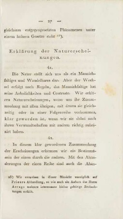Erklärung der Naturerscheinungen