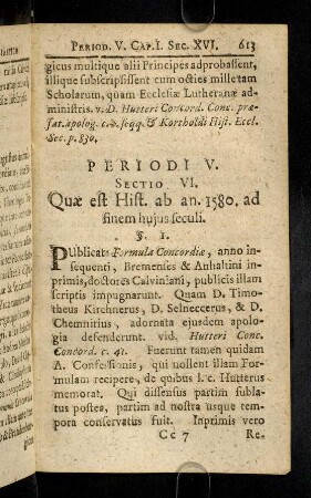 613-624, Sectio VI § 1 - 14