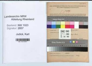 Entnazifizierung Karl Judick , geb. 26.10.1913 (Kaufm.)