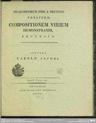 Praecipuorum inde a Neutono conatuum, compositionem virium demonstrandi, recensio