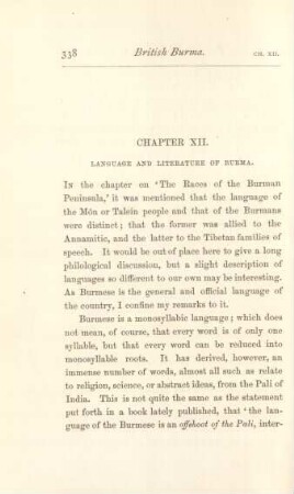 Chapter XII. Language and literature of Burma