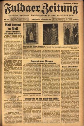 Ausgabe vom Donnerstag, den 03. November 1938.