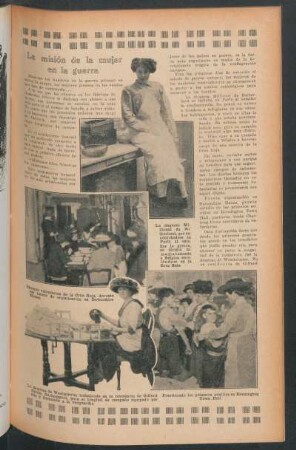La misión de la mujer en la guerra