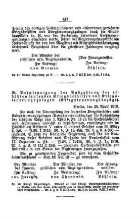 Beschleunigung der Auszahlung der erhöhten laufenden Kriegsbeihilfen und Kriegsteuerungszulagen (Kriegsteuerungsbezüge) : [E. Öffentliches Volksschulwesen]