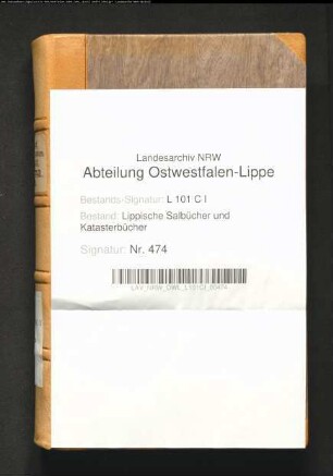 Konzept des Salbuchs der Stadt Barntrup von 1820