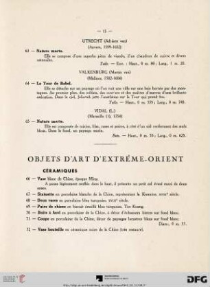Objets d'art d'extrême-orient (Nr. 66-104)