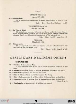 Objets d'art d'extrême-orient (Nr. 66-104)