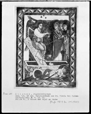 Evangelien für die Festtage — Die drei Frauen am Grabe, Folio 20verso