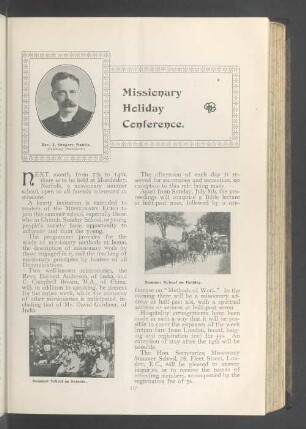 Missionary holiday conference