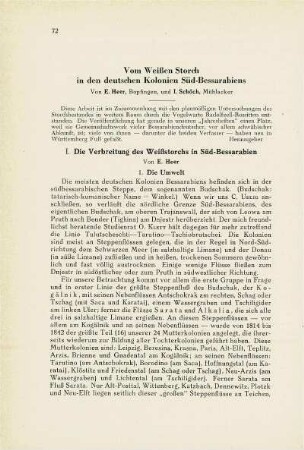 Vom Weißen Storch in den deutschen Kolonien Süd-Bessarabiens