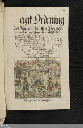 [B]ergk Ordenüng Des Durchlauchtigsten Hochgebornen Fürsten vnd Herrn, Herrn Augusten, Hertzogen zu Sachssen ... Churfürsten : Aus seiner Churfürstlichen Gnaden löblichen Vorfaren [et]c. alten Artickeln, auch voriger vnd negst erklerter Ordenung...