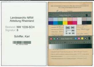 Entnazifizierung Karl Schiffer , geb. 24.02.1889 (Hilfsarbeiter)