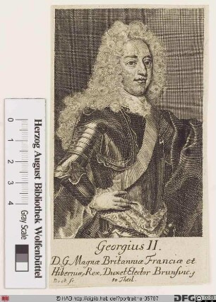 Bildnis Georg II. (August), König von Großbritannien u. Irland, Kurfürst von Hannover (reg. 1727-60)
