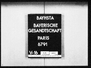 Gérard, Viktor, in Paris, Übersendung von bayerischen Briefmarken