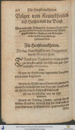 Von Kranckheiten deß Hertzen und der Brust