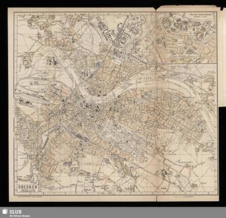 Dresden. Plan der inneren Altstadt