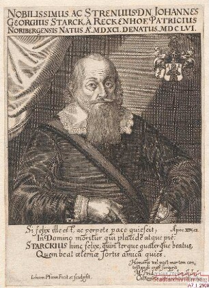 Johann (= Hans) Georg Starck, Nürnberger Patrizier; geb. 1591; gest. 1656