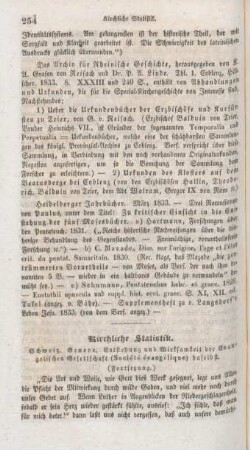 254-256 Kirchliche Statistik
