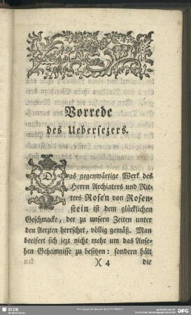 Vorrede des Uebersezers