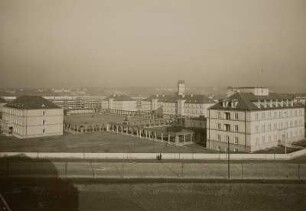 Dresden-Trachau, Blick auf das Güntzheim vom Dach der Metallwarenfabrik Neider